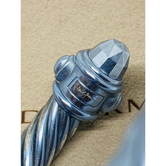 David Yurman Limited Edition Light Blue Aluminum Renaissance Bracelet 10mm 6.5” - Picture 12 of 12